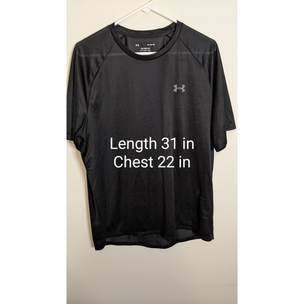 Under Armour Shirt Men's XL Tech Tee Black 100% Polyester